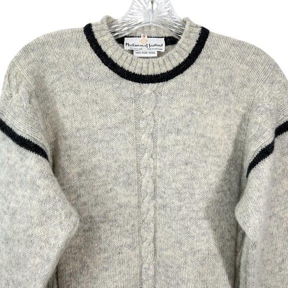 Mackinnon of Scotland 100% Shetland Wool Crew Neck Sweater size Small - Picture 2 of 6